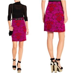 Floral Pink and Red Women's Skirt